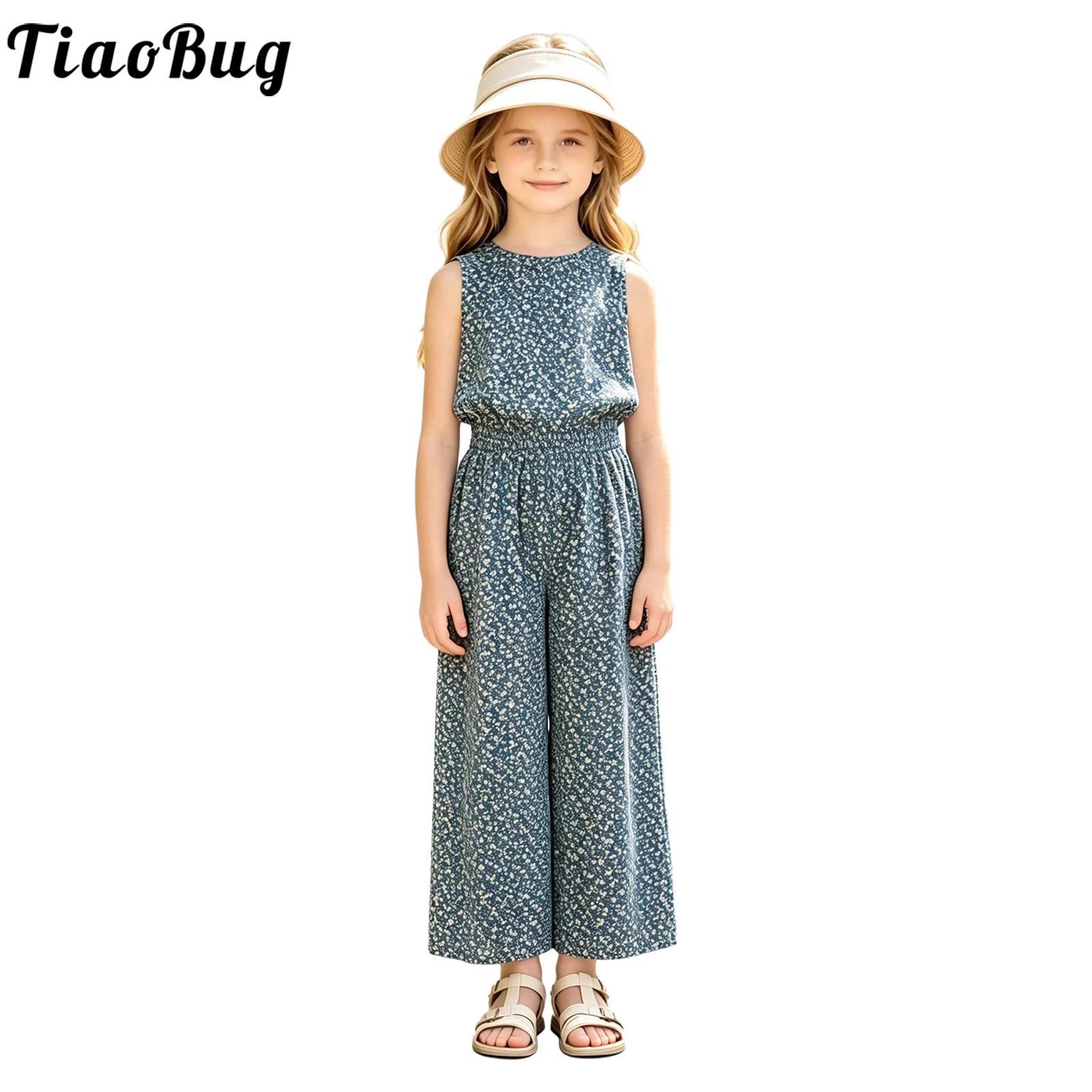 Romper Floral Print - Kinderen Meisjes Mode Bloemen Jumpsuit Zomer