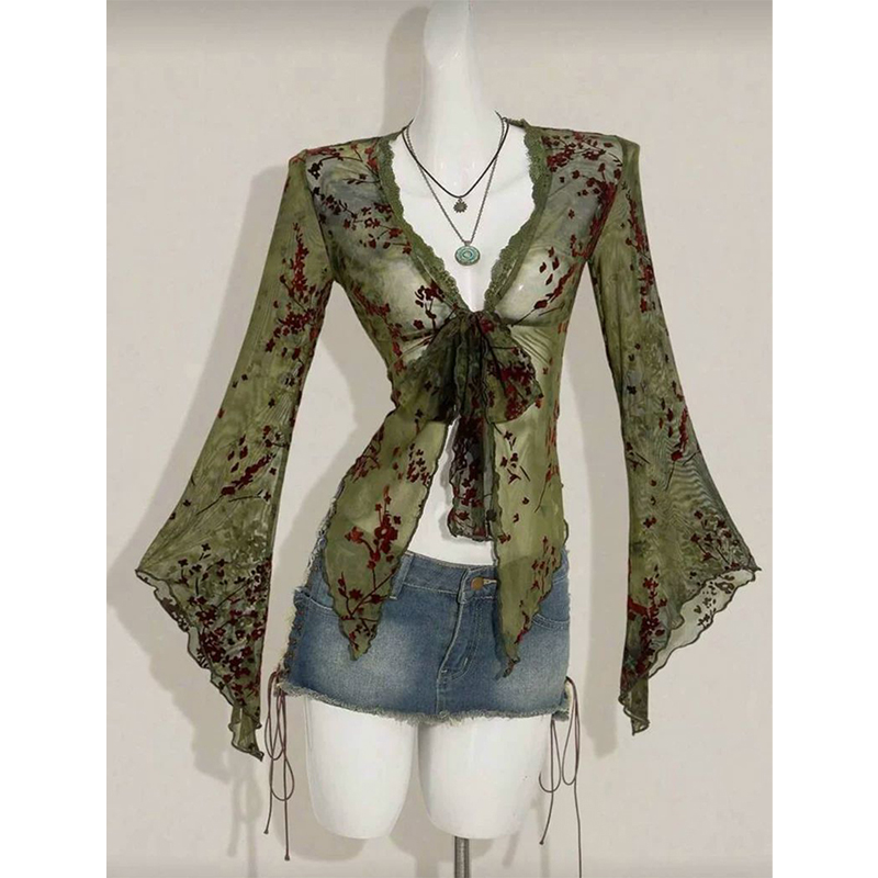 MEXZT Vintage Bloemen Mesh Shi - Romper Floral Print recensie en prijs