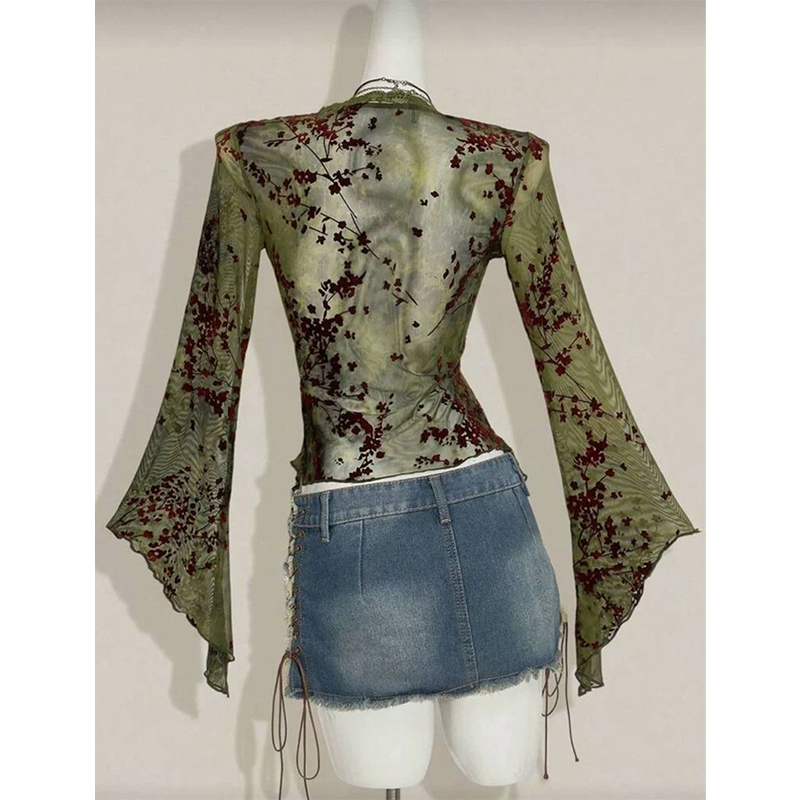 MEXZT Vintage Bloemen Mesh Shi - Romper Floral Print recensie en prijs