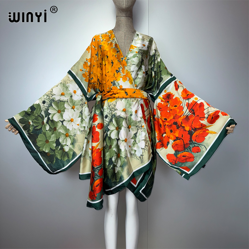 WINYI zomer kimonosilk gevoel  - Cover Up Kaftan recensie en prijs