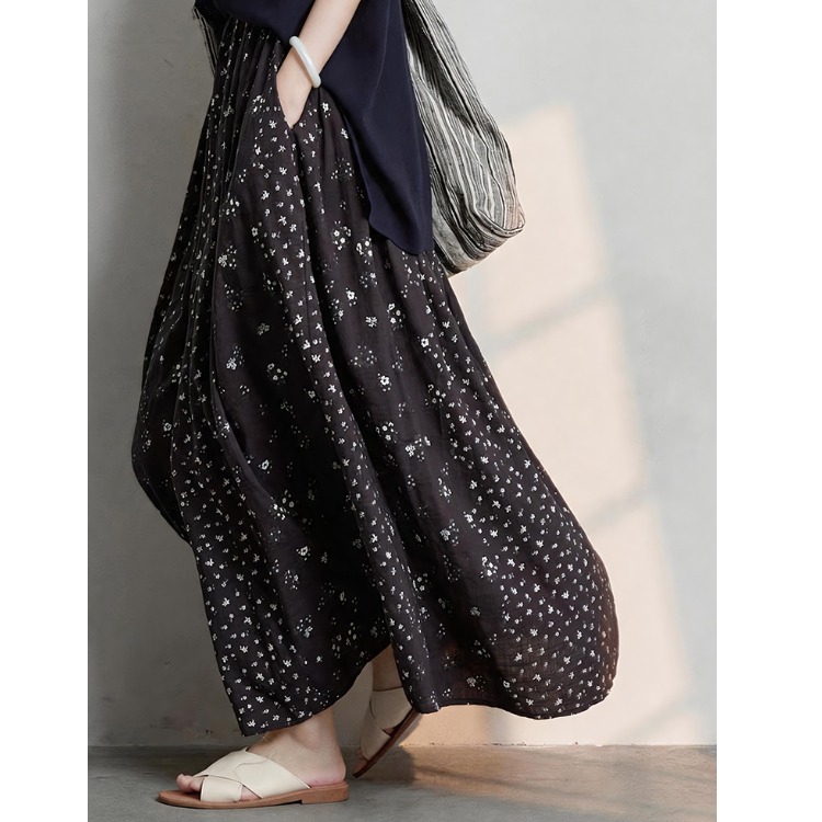 Zomerse bloemenprint katoenen  - Midi Skirt Floral recensie en prijs