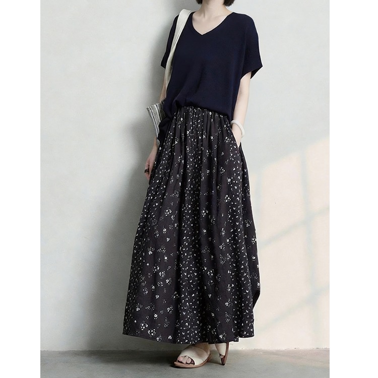 Zomerse bloemenprint katoenen  - Midi Skirt Floral recensie en prijs