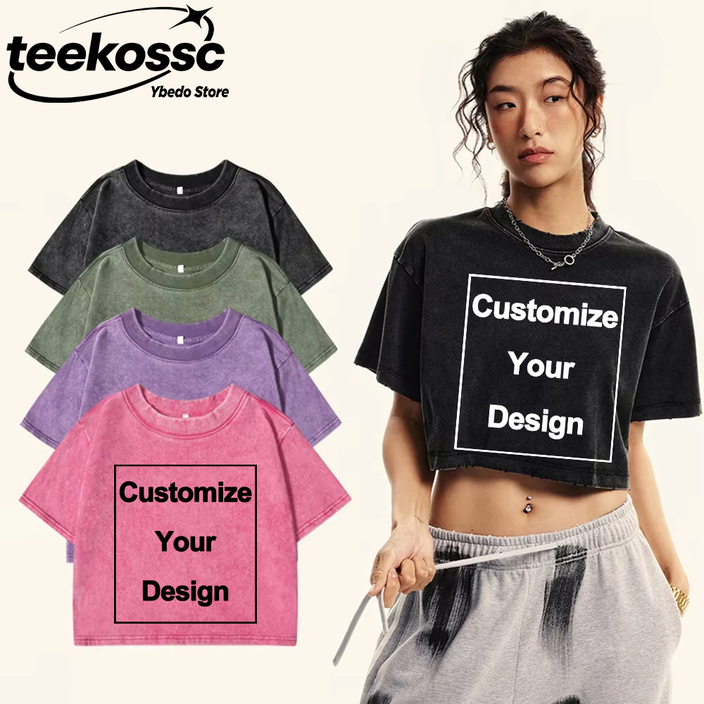 Y2K Custom Solid Washed T-shir - Crop Top Crochet recensie en prijs